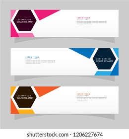 Vector abstract banner design web template. Modern vector design