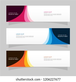 Vector abstract banner design web template. Modern vector design