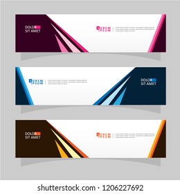 Vector abstract banner design web template. Modern vector design