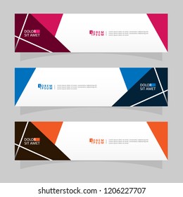 Vector abstract banner design web template. Modern vector design