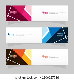 Vector abstract banner design web template. Modern vector design