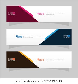 Vector abstract banner design web template. Modern vector design