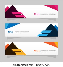 Vector abstract banner design web template. Modern vector design