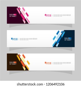 Vector abstract banner design web template. Modern vector design