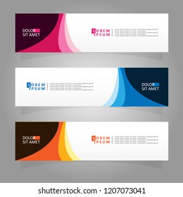 Plantilla web de diseño de banners abstracto de vectores. Diseño vectorial moderno