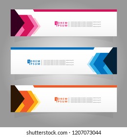 Vector abstract banner design web template. Modern vector design