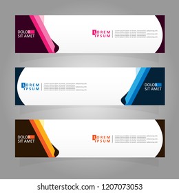 Vector abstract banner design web template. Modern vector design