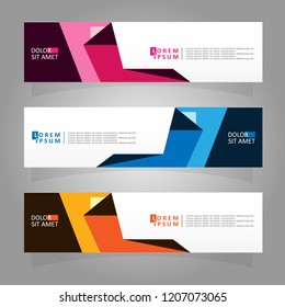 Vector abstract banner design web template. Modern vector design
