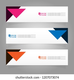 Vector abstract banner design web template. Modern vector design