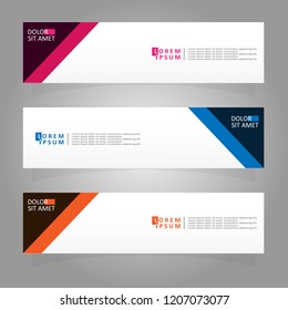 Vector abstract banner design web template. Modern vector design