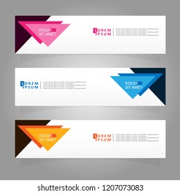 Vector abstract banner design web template. Modern vector design