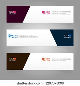 Vector abstract banner design web template. Modern vector design
