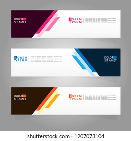 Vector abstract banner design web template. Modern vector design