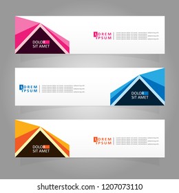 Vector abstract banner design web template. Modern vector design