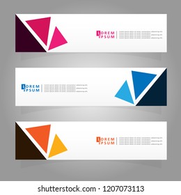 Vector abstract banner design web template. Modern vector design