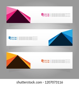 Vector abstract banner design web template. Modern vector design