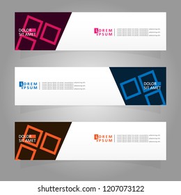 Vector abstract banner design web template. Modern vector design