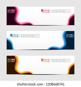 Vector abstract banner design web template. Modern vector design