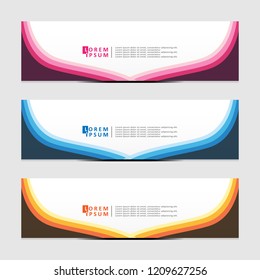 Vector abstract banner design web template. Modern vector design