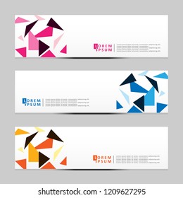 Vector abstract banner design web template. Modern vector design