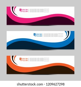 Vector abstract banner design web template. Modern vector design