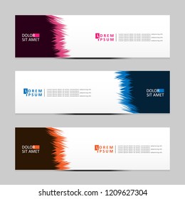 Vector abstract banner design web template. Modern vector design