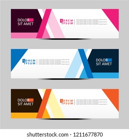Vector abstract banner design web template. Modern vector design