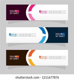 Vector abstract banner design web template. Modern vector design