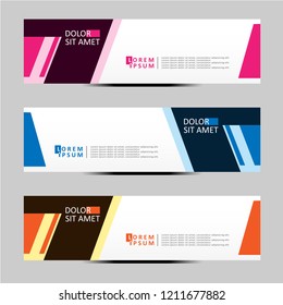Vector abstract banner design web template. Modern vector design