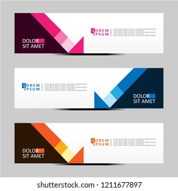 Vector abstract banner design web template. Modern vector design