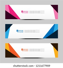 Vector abstract banner design web template. Modern vector design