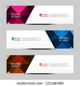 Vector abstract banner design web template. Modern vector design