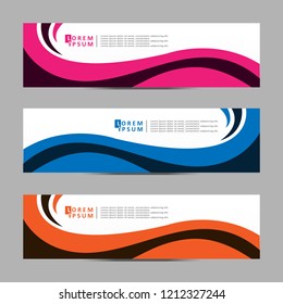 Vector abstract banner design web template. Modern banner design