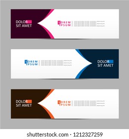 Vector abstract banner design web template. Modern banner design