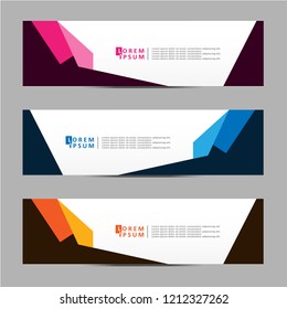 Vector abstract banner design web template. Modern banner design