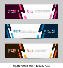Vector abstract banner design web template. Modern banner design
