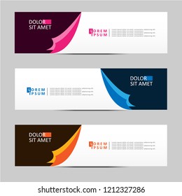 Vector abstract banner design web template. Modern banner design