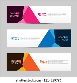 Vector abstract banner design web template. Modern vector design