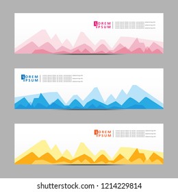 Vector abstract banner design web template. Modern vector design