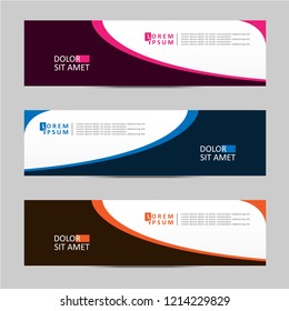 Vector abstract banner design web template. Modern vector design