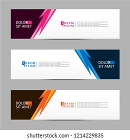 Vector abstract banner design web template. Modern vector design