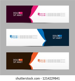 Vector abstract banner design web template. Modern vector design