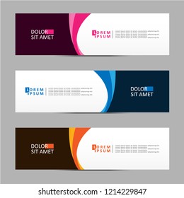 Vector abstract banner design web template. Modern vector design