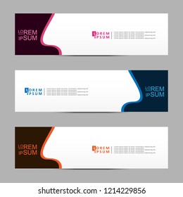 Vector abstract banner design web template. Modern vector design