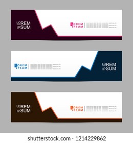 Vector abstract banner design web template. Modern vector design