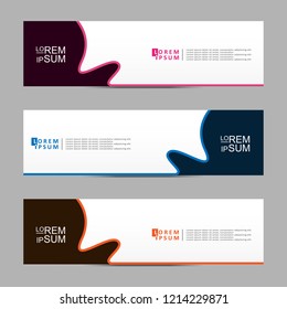 Vector abstract banner design web template. Modern vector design