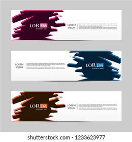 Vector abstract banner design web template. Modern vector design