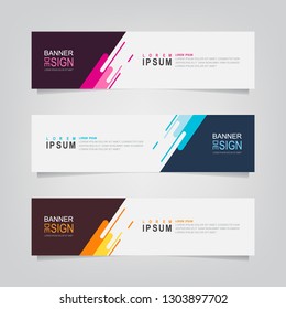 Vector abstract banner design web template. Modern vector design illustration