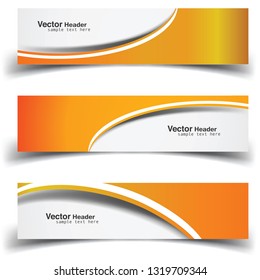 Vector abstract banner design web template. Abstract geometric design banner web template on white background. Header footer Web Design Elements. Collection of web banner template - Vector - eps10