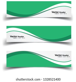 Vector abstract banner design web template. Abstract geometric design banner web template on white background. Header footer Web Design Elements. Collection of web banner template - Vector - Eps 10 - 